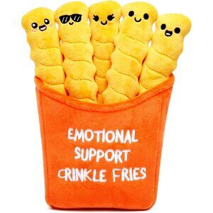 EMOTIONAL SUPPORT Plush Crinkle Fries Removable 10"